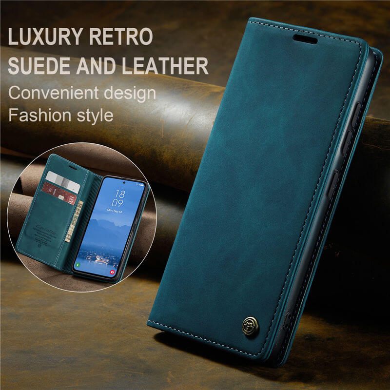 CaseMe Samsung Galaxy S25 Plus Wallet Suede Leather Case