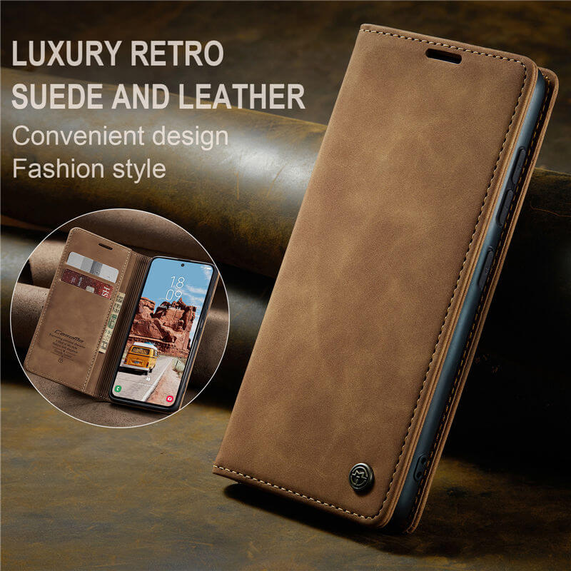 CaseMe Samsung Galaxy S25 Wallet Suede Leather Case