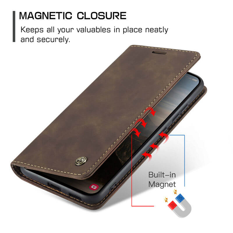 CaseMe Samsung Galaxy S25 Plus Wallet Suede Leather Case