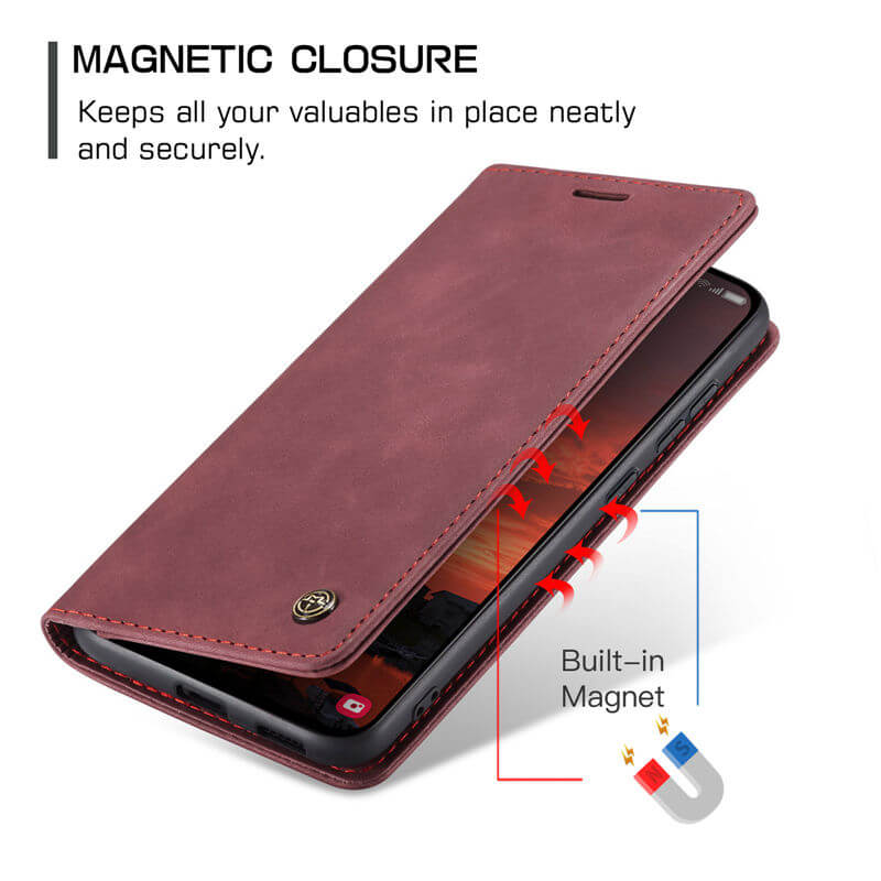 CaseMe Samsung Galaxy S25 Plus Wallet Suede Leather Case