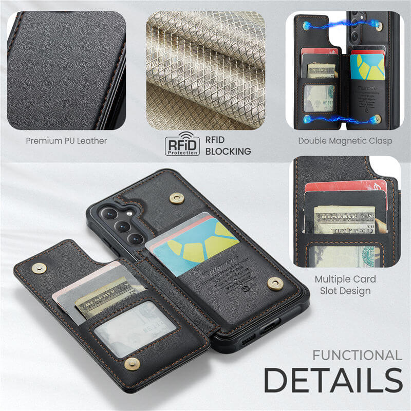 CaseMe Samsung Galaxy S25 Plus RFID Blocking Card Holder Case