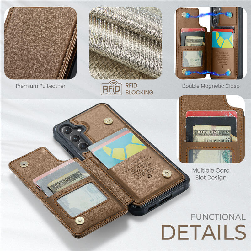 CaseMe Samsung Galaxy S25 Plus RFID Blocking Card Holder Case