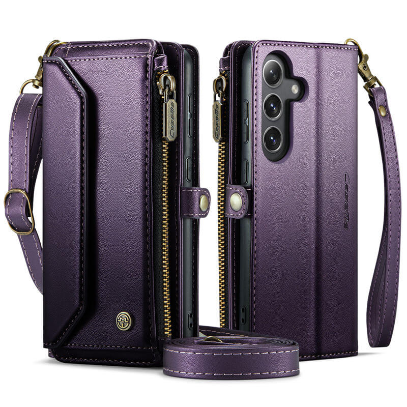 CaseMe Samsung Galaxy S25 Plus Wallet RFID Blocking Crossbody Phone Case