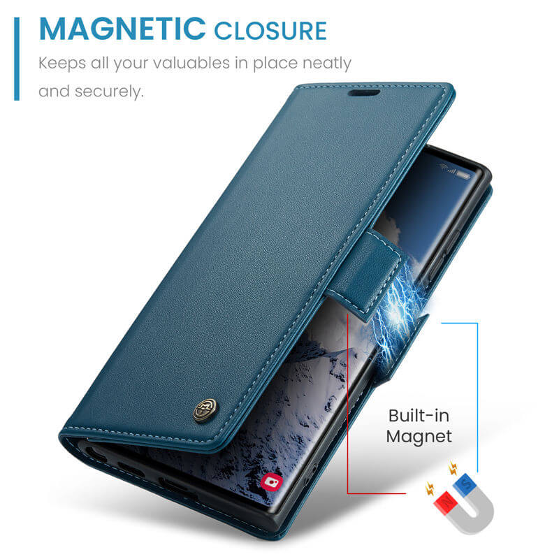 CaseMe Samsung Galaxy S25 Ultra Wallet RFID Blocking Case