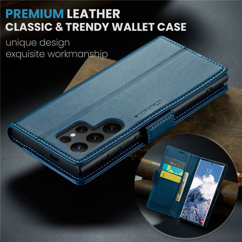 CaseMe Samsung Galaxy S25 Ultra Wallet RFID Blocking Case