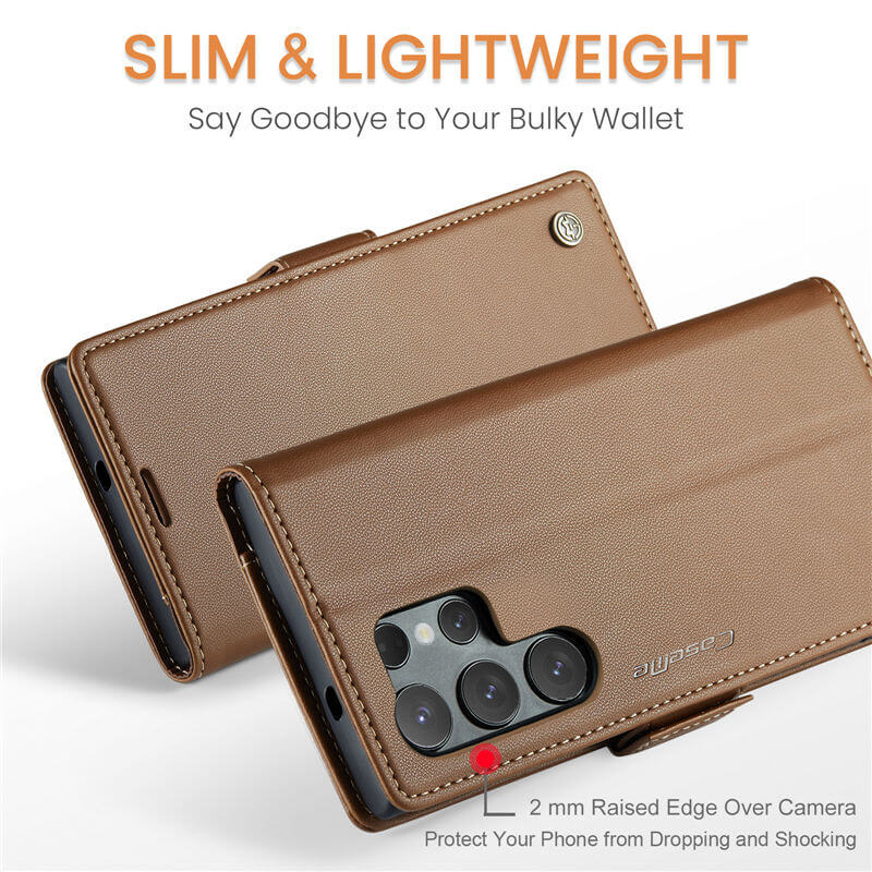 CaseMe Samsung Galaxy S25 Ultra Wallet RFID Blocking Case