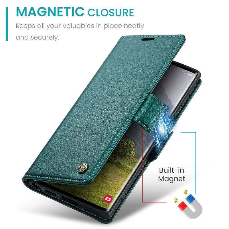 CaseMe Samsung Galaxy S25 Ultra Wallet RFID Blocking Case