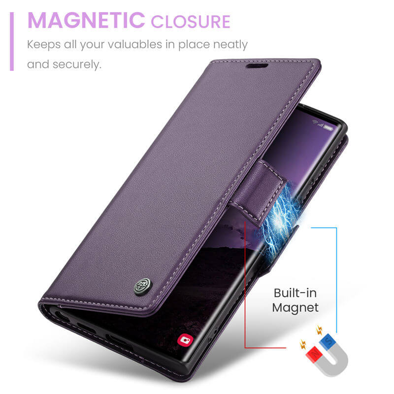 CaseMe Samsung Galaxy S25 Ultra Wallet RFID Blocking Case