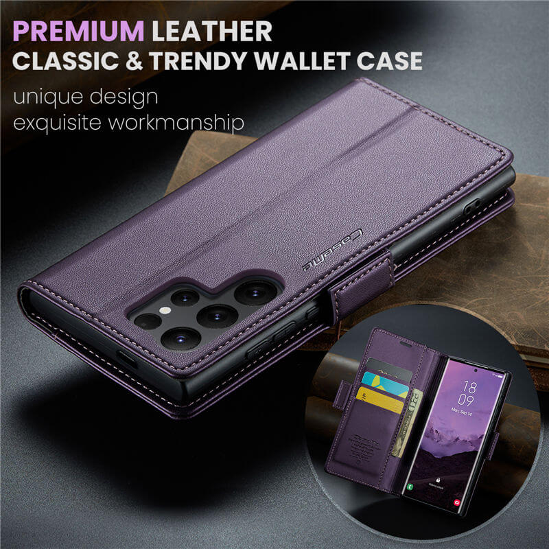 CaseMe Samsung Galaxy S25 Ultra Wallet RFID Blocking Case