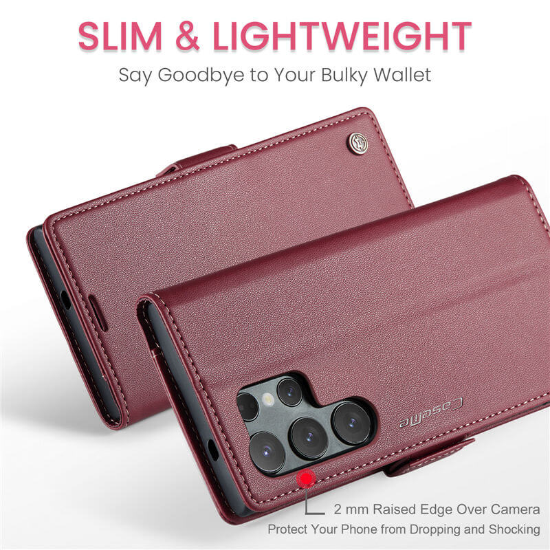 CaseMe Samsung Galaxy S25 Ultra Wallet RFID Blocking Case