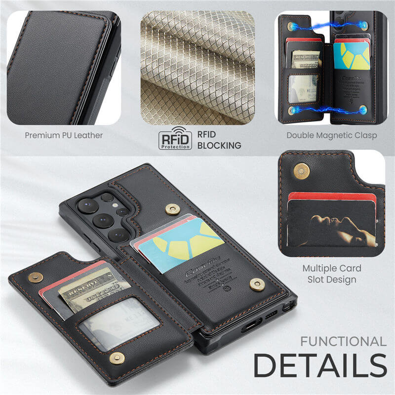 CaseMe Samsung Galaxy S25 Ultra RFID Blocking Card Holder Case