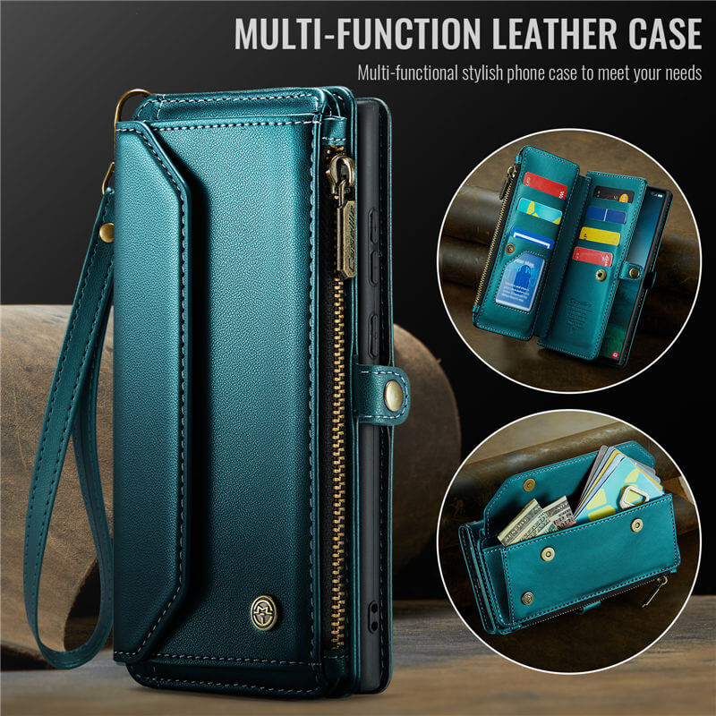 CaseMe Samsung Galaxy S25 Ultra Wallet RFID Blocking Crossbody Phone Case