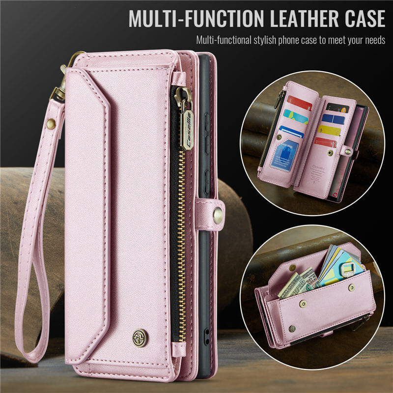 CaseMe Samsung Galaxy S25 Ultra Wallet RFID Blocking Crossbody Phone Case