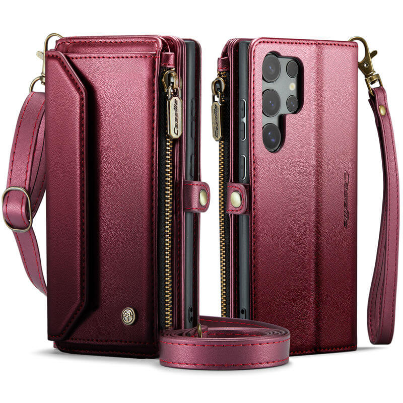 CaseMe Samsung Galaxy S25 Ultra Wallet RFID Blocking Crossbody Phone Case