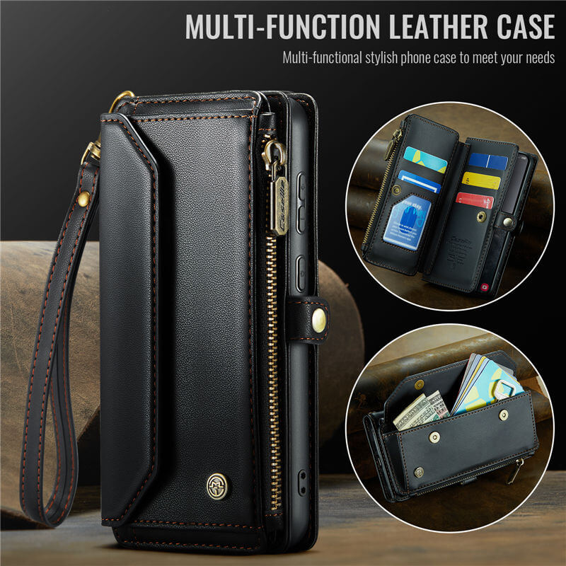 CaseMe Samsung Galaxy S25 Wallet RFID Blocking Crossbody Phone Case