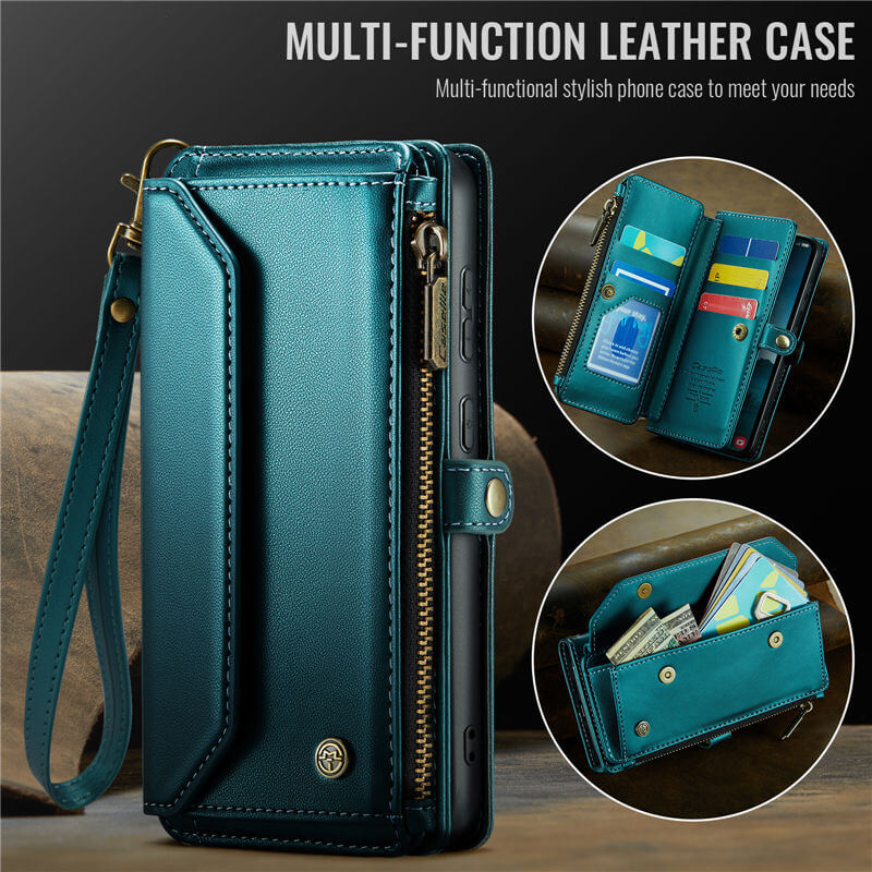 CaseMe Samsung Galaxy S25 Wallet RFID Blocking Crossbody Phone Case