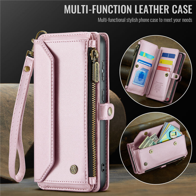 CaseMe Samsung Galaxy S25 Wallet RFID Blocking Crossbody Phone Case