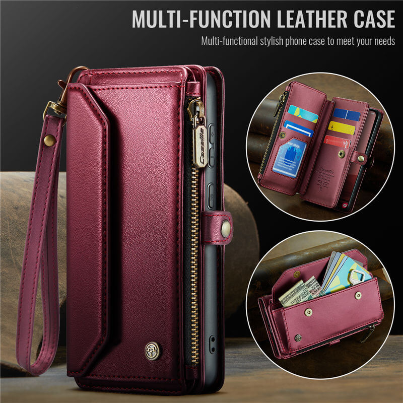 CaseMe Samsung Galaxy S25 Wallet RFID Blocking Crossbody Phone Case