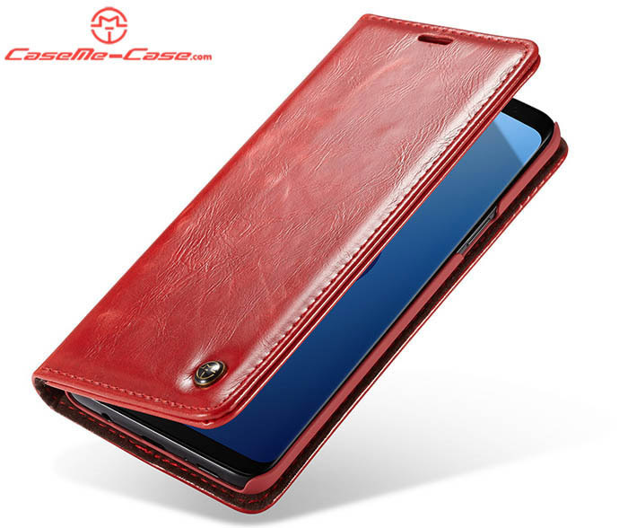 CaseMe Samsung Galaxy S9 Plus Wallet Magnetic Flip Stand Leather Case