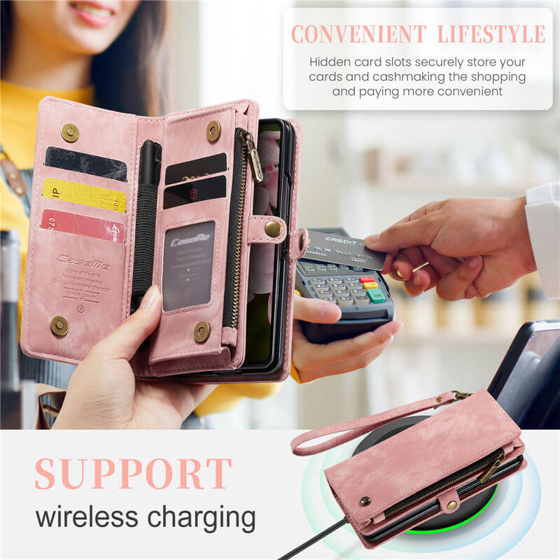 CaseMe Samsung Galaxy Z Fold6 Wallet Case with Wrist Strap