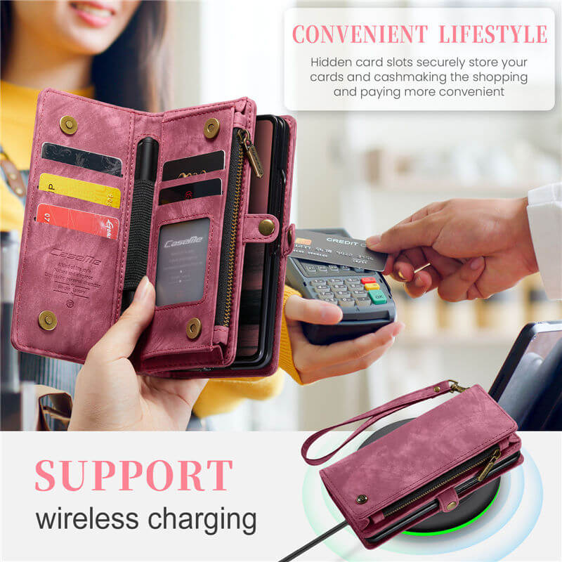 CaseMe Samsung Galaxy Z Fold6 Wallet Case with Wrist Strap