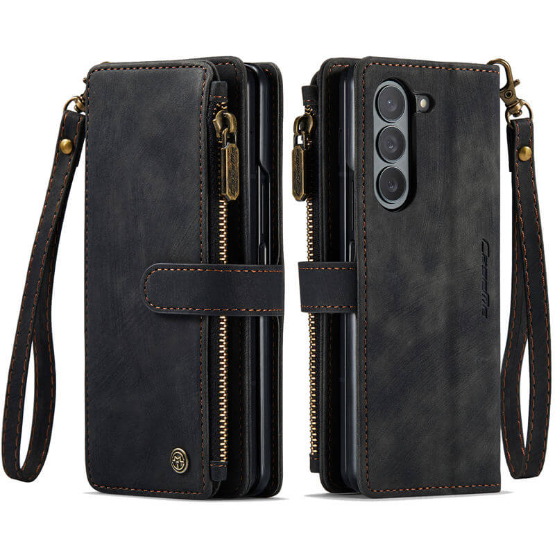 CaseMe Samsung Galaxy Z Fold6 Zipper Wallet Case with Wrist Strap