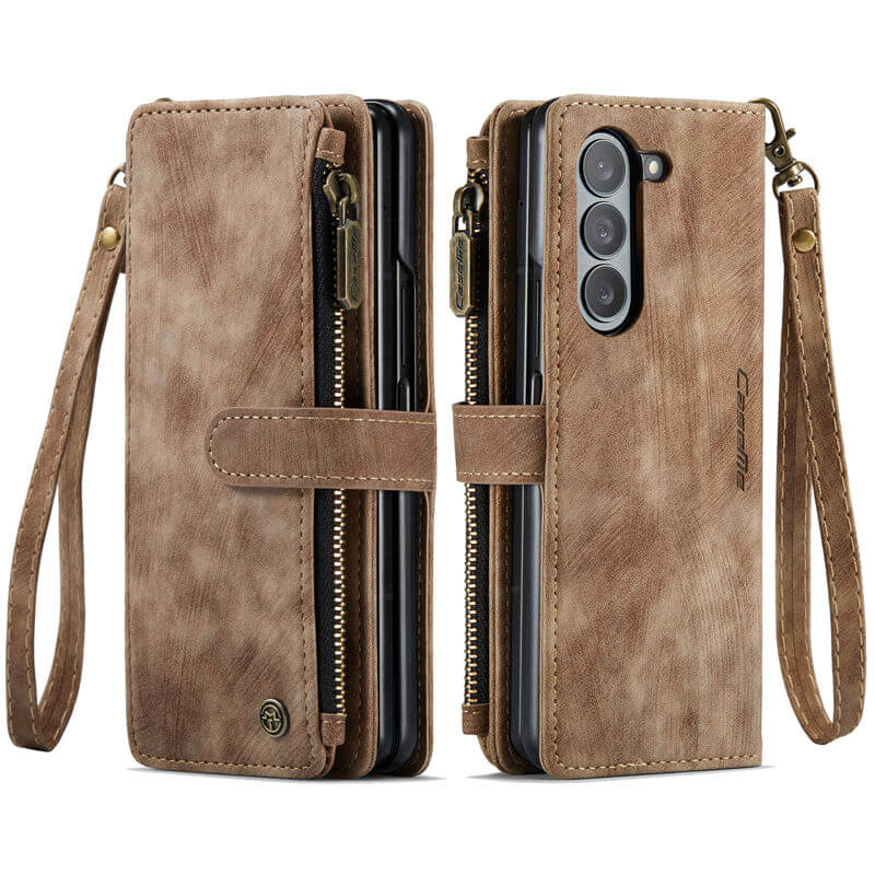 CaseMe Samsung Galaxy Z Fold6 Zipper Wallet Case with Wrist Strap