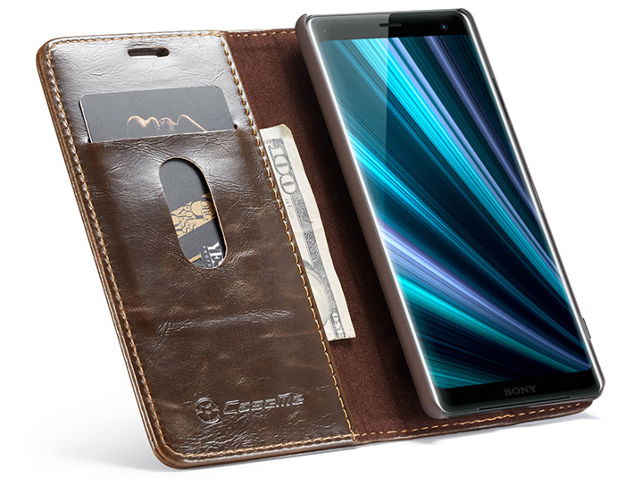 CaseMe Sony Xperia XZ3 Wallet Magnetic Flip Stand Leather Case