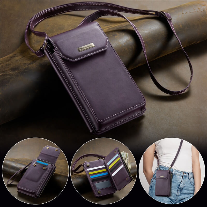 CaseMe Crossbody Purse for Women with RFID Protection Purple