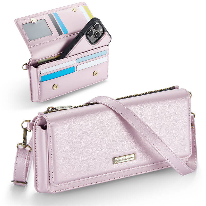 CaseMe RFID Blocking Universal Wallet Crossbody Bag Pink