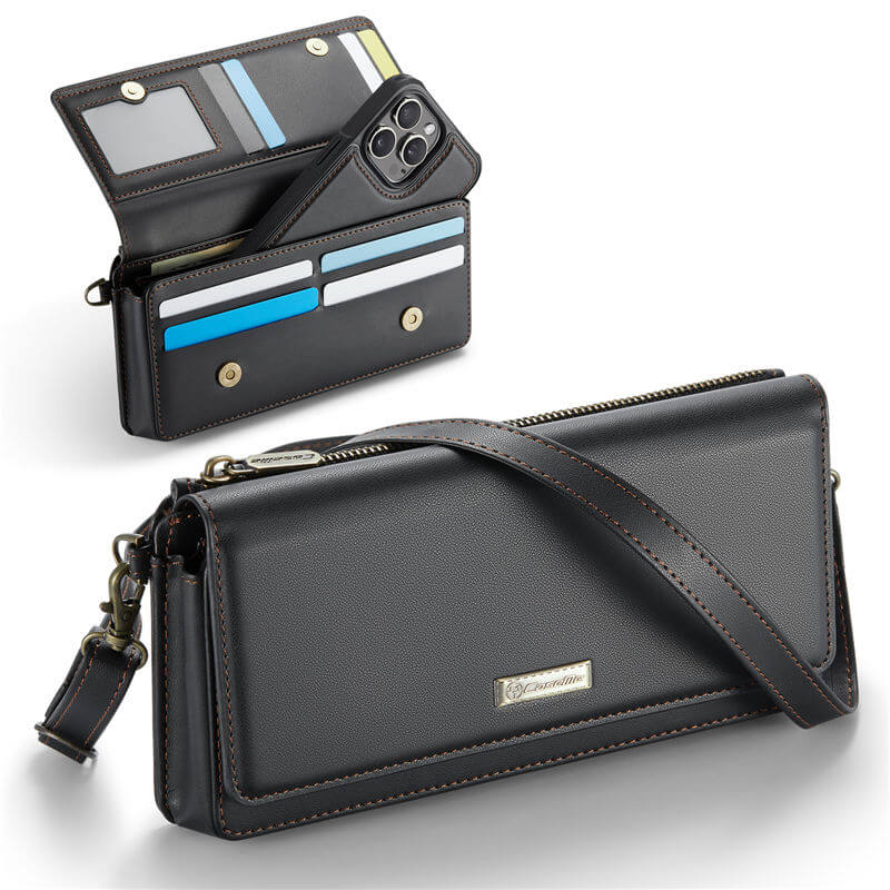 CaseMe RFID Blocking Universal Wallet Crossbody Bag Black