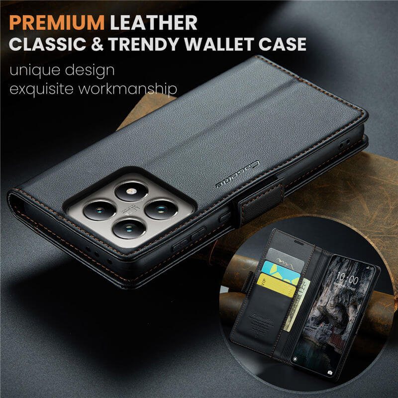 CaseMe Xiaomi 14T Pro Wallet RFID Blocking Case