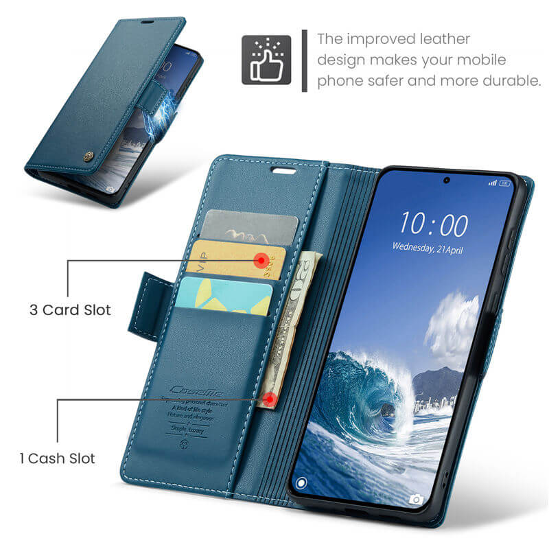 CaseMe Xiaomi 14T Pro Wallet RFID Blocking Case