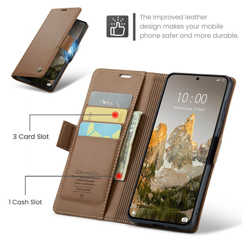 CaseMe Xiaomi 14T Pro Wallet RFID Blocking Case