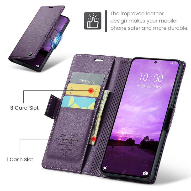 CaseMe Xiaomi 14T Pro Wallet RFID Blocking Case