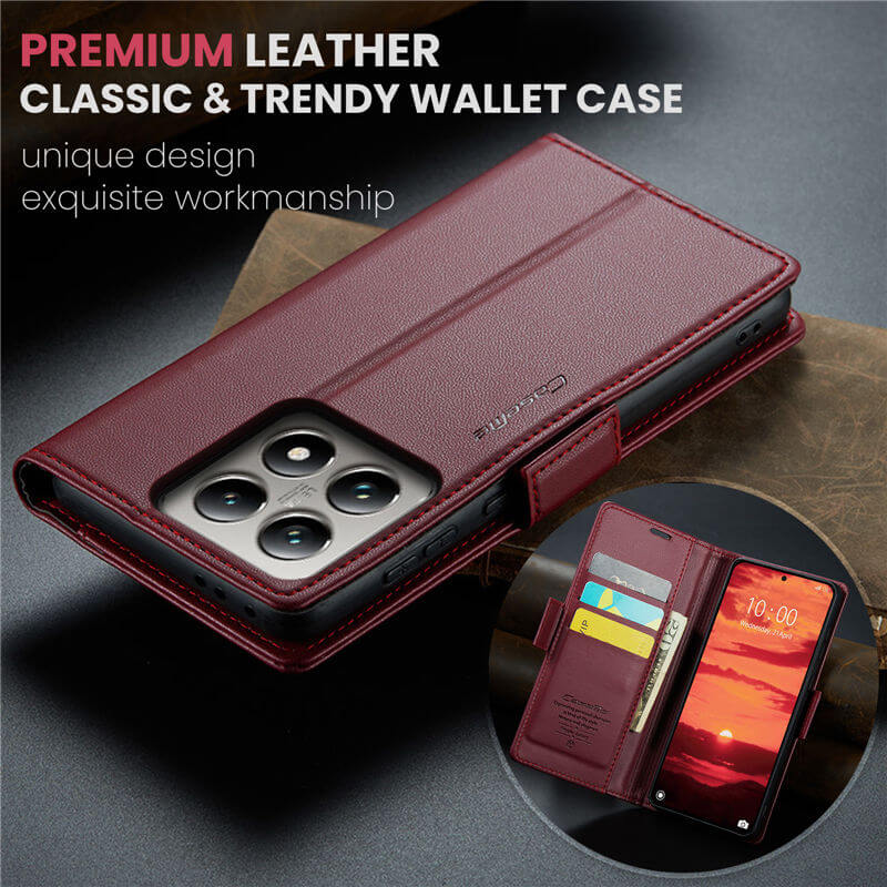 CaseMe Xiaomi 14T Pro Wallet RFID Blocking Case