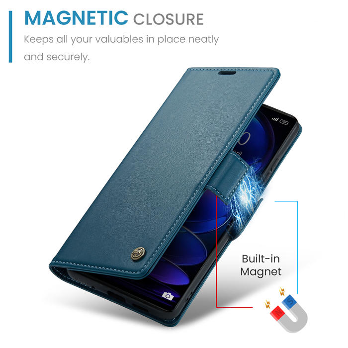 CaseMe Xiaomi POCO X5 Pro 5G Wallet RFID Blocking Magnetic Buckle Case