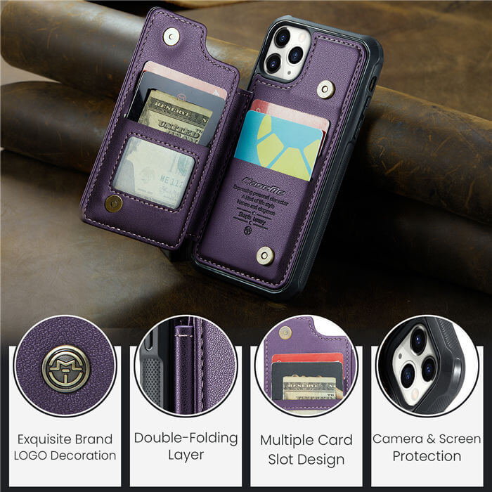 CaseMe iPhone 11 Pro RFID Blocking Card Holder Case