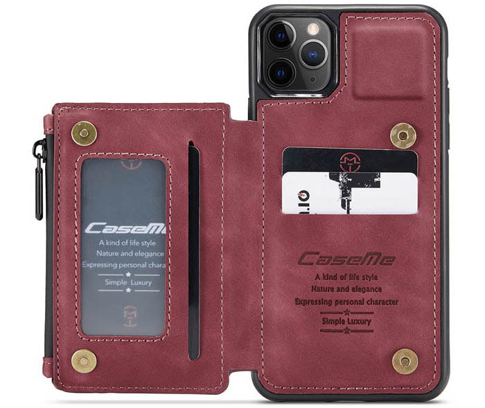 CaseMe iPhone 11 Pro Max Zipper Pocket Card Slots Case