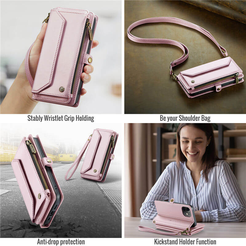 CaseMe iPhone 12 Mini Wallet RFID Blocking Crossbody Phone Case