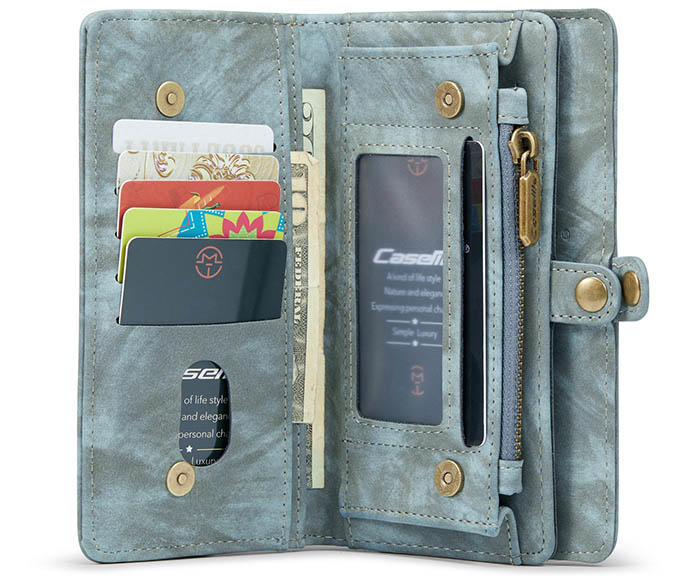 CaseMe iPhone 13 Zipper Wallet Magnetic Detachable 2 in 1 Case