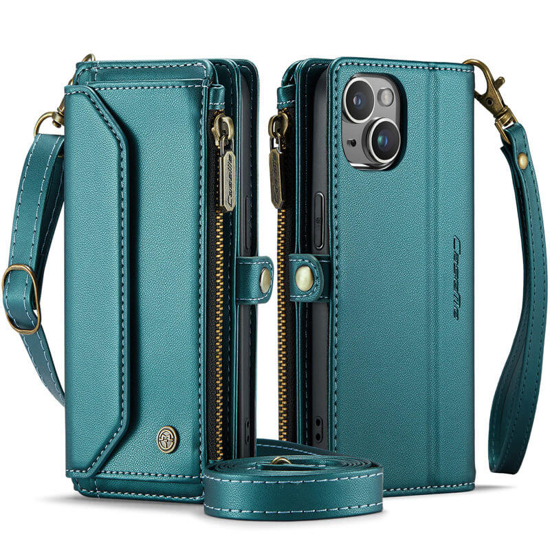 CaseMe iPhone 13 Wallet RFID Blocking Crossbody Phone Case