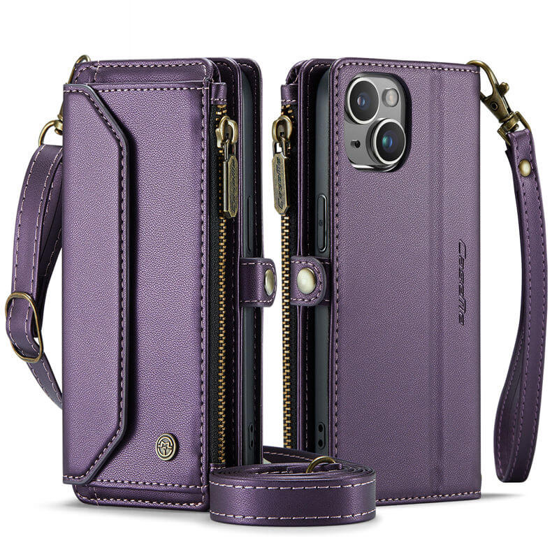 CaseMe iPhone 13 Wallet RFID Blocking Crossbody Phone Case