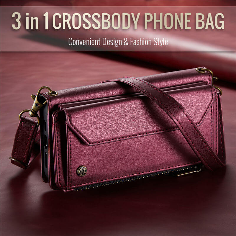 CaseMe iPhone 13 Wallet RFID Blocking Crossbody Phone Case