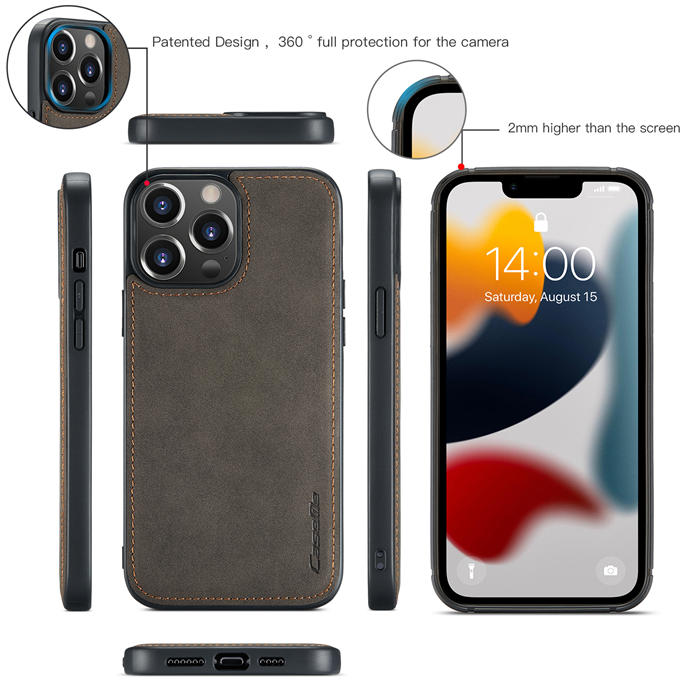 CaseMe iPhone 13 Pro Max Multi-Functional Wallet Case Coffee