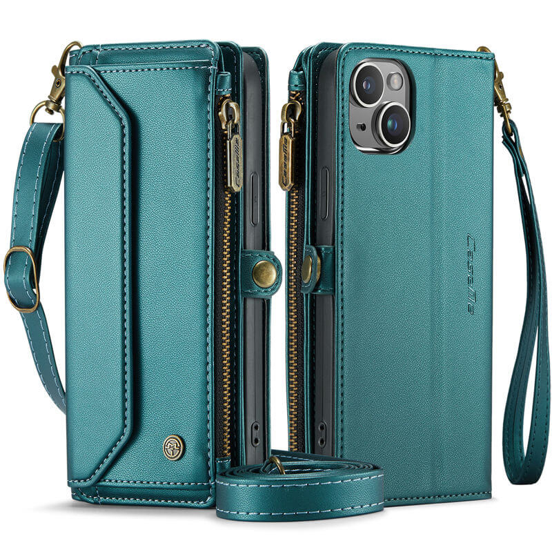 CaseMe iPhone 14 Plus Wallet RFID Blocking Crossbody Phone Case