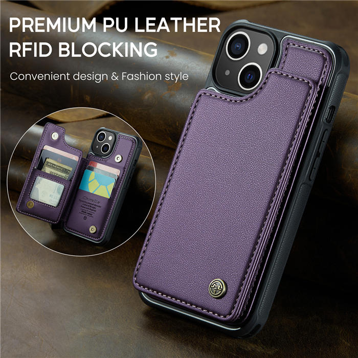 CaseMe iPhone 15 Plus RFID Blocking Card Holder Case