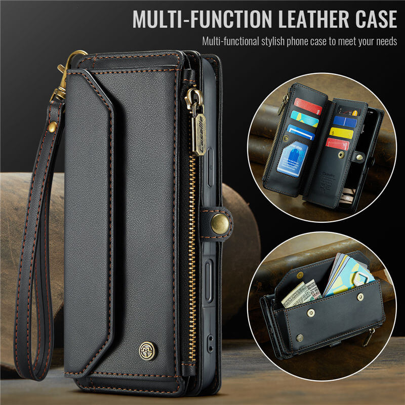 CaseMe iPhone 16 Plus Wallet RFID Blocking Crossbody Phone Case