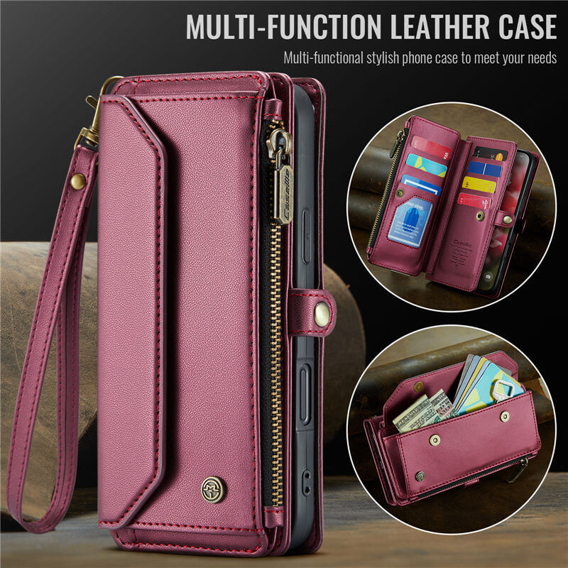 CaseMe iPhone 16 Plus Wallet RFID Blocking Crossbody Phone Case