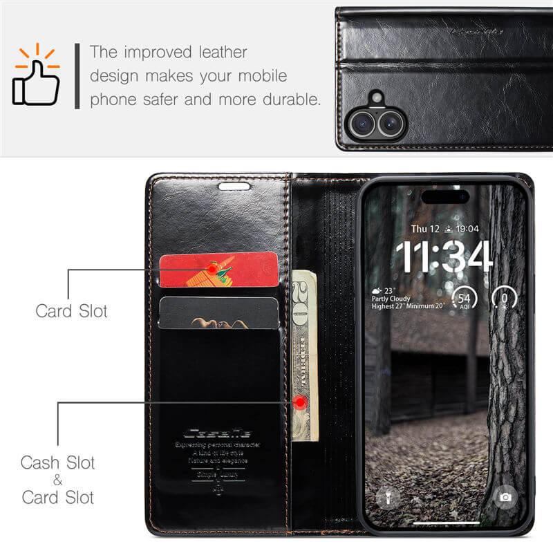 CaseMe iPhone 16 Plus Wallet Magnetic Case